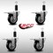 Service Caster 3.5'' SS Black Poly Swivel 1-1/4'' Expanding Stem Caster Set Total Lock Brake, 4PK SCC-SSEXTTL20S3514-PPUB-BLK-114-4 - alternate 3